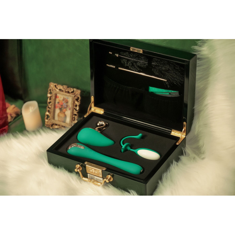 Набор Knight Jenay Pandora Box: вакуумный вибратор, вибратор с камерой, виброяйцо, щекоталка, лента