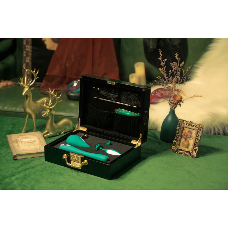 Набор Knight Jenay Pandora Box: вакуумный вибратор, вибратор с камерой, виброяйцо, щекоталка, лента