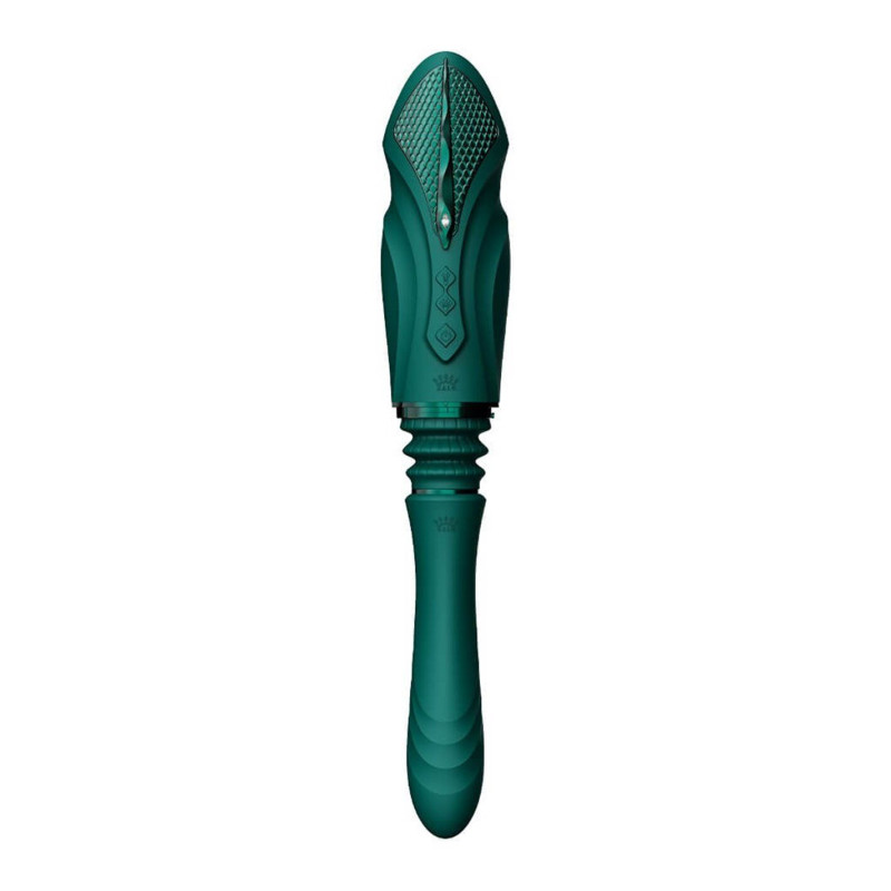 Компактная смарт секс-машина Zalo – Sesh Turquoise Green, 2 насадки, пульт ДУ, кристалл Swarovski Компактная смарт секс-машина Zalo – Sesh Turquoise Green, 2 насадки, пульт ДУ, кристалл Swarovski