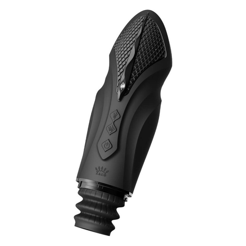 Компактная смарт секс-машина Zalo – Sesh Obsidian Black, 2 насадки, пульт ДУ, кристалл Swarovski Компактная смарт секс-машина Zalo – Sesh Obsidian Black, 2 насадки, пульт ДУ, кристалл Swarovski
