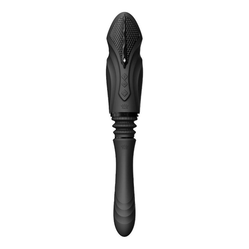 Компактная смарт секс-машина Zalo – Sesh Obsidian Black, 2 насадки, пульт ДУ, кристалл Swarovski Компактная смарт секс-машина Zalo – Sesh Obsidian Black, 2 насадки, пульт ДУ, кристалл Swarovski