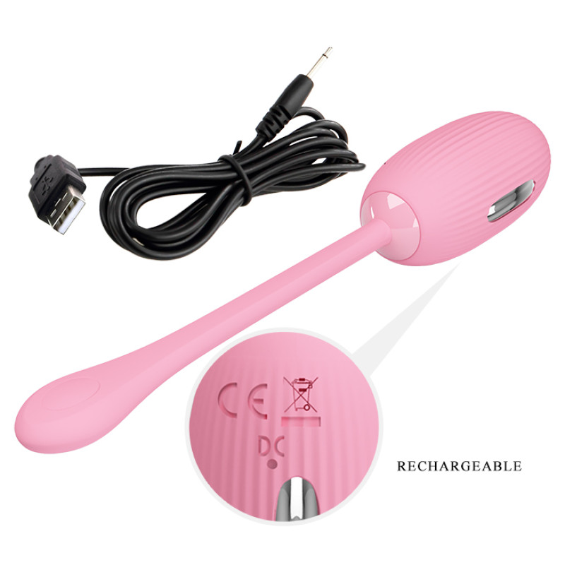 Виброяйцо Pretty Love Doreen Electric Shock Egg Pink (App)
