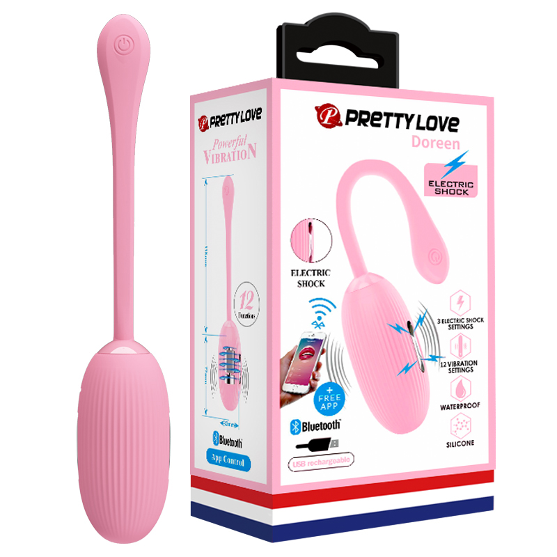 Виброяйцо Pretty Love Doreen Electric Shock Egg Pink (App)