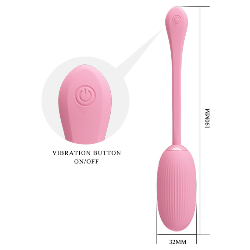 Виброяйцо Pretty Love Doreen Electric Shock Egg Pink (App)