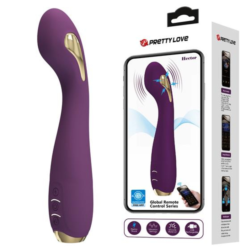 Вибратор Pretty Love Hector Vibrator Plum (App)