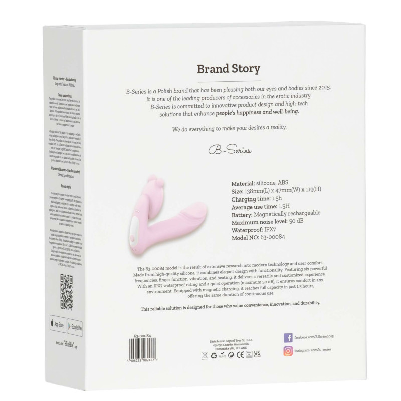 Вибратор B - Series Fox Silicone vibrator, 6 frequenciesFinger function, Heating + APP