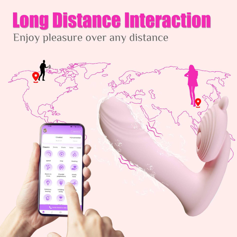 Вибратор B - Series Fox Silicone vibrator, 6 frequenciesFinger function, Heating + APP