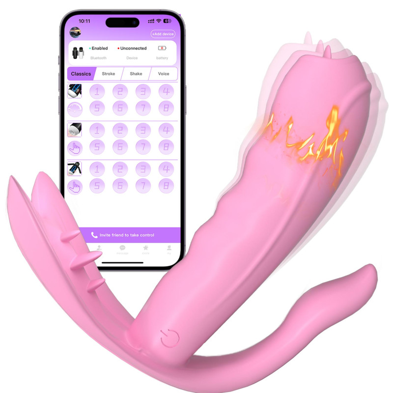 Вибратор B - Series Fox Silicone Vibrator, 7 vibration modes, Heating + APP
