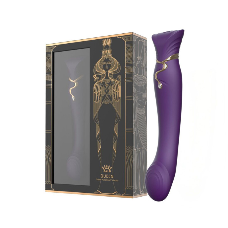 Смартвибратор Zalo — Queen Twilight Purple, пульсирующая жемчужина, кристалл Swarovski