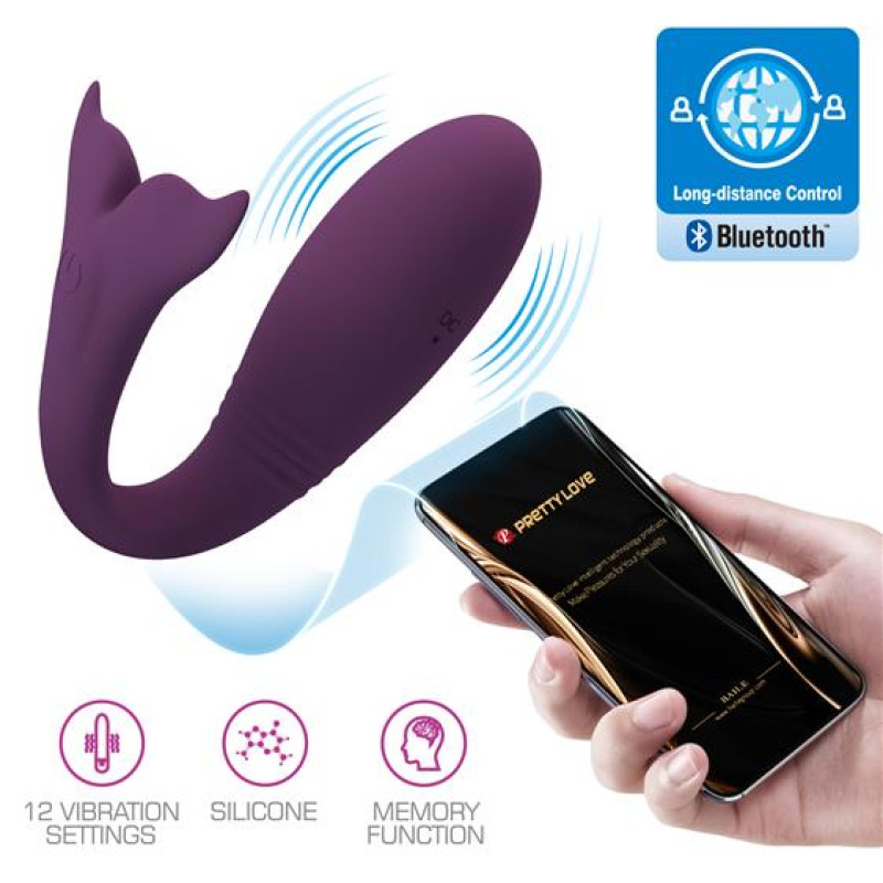 Вибратор Pretty Love Jayleen Stimulator Plum (App)