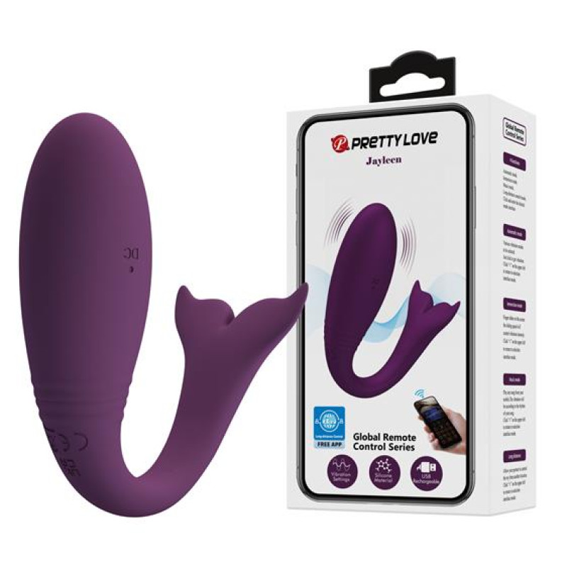 Вибратор Pretty Love Jayleen Stimulator Plum (App)