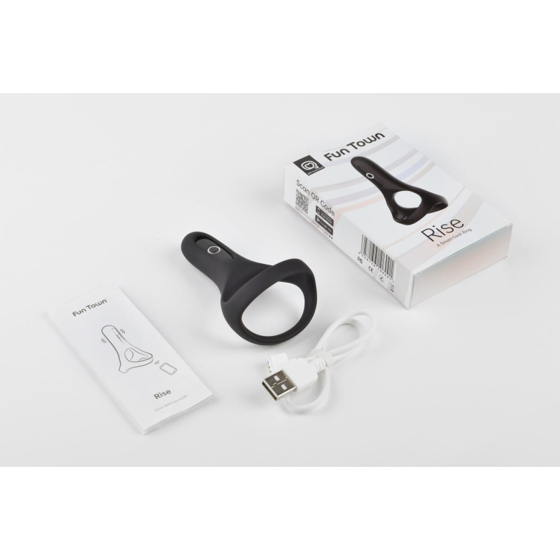 Двойное эрекционное кольцо Magic Motion Fun Town Rise Черное Двойное эрекционное кольцо Magic Motion Fun Town Rise Черное