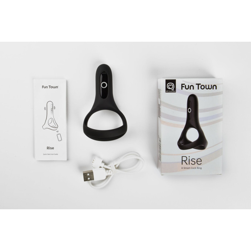 Двойное эрекционное кольцо Magic Motion Fun Town Rise Черное Двойное эрекционное кольцо Magic Motion Fun Town Rise Черное