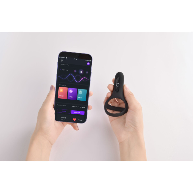 Двойное эрекционное кольцо Magic Motion Fun Town Rise Черное Двойное эрекционное кольцо Magic Motion Fun Town Rise Черное