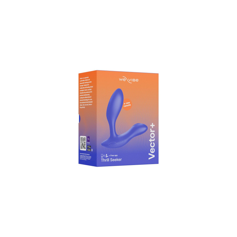 Смарт-вибромассажер простаты We-Vibe Vector+ ROYAL BLUE, пульт ДУ, регулируемый угол наклона Смарт-вибромассажер простаты We-Vibe Vector+ ROYAL BLUE, пульт ДУ, регулируемый угол наклона