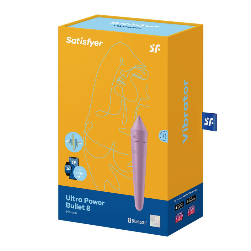 Смарт-минивибратор Satisfyer Ultra Power Bullet 8 Лиловый Смарт-минивибратор Satisfyer Ultra Power Bullet 8 Лиловый