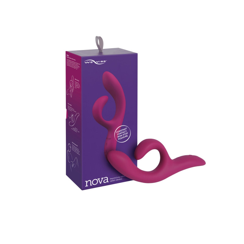 Смарт вібратор-кролик We-Vibe Nova Fuchsia, ергономічний, регульований кут нахилу стовбура Смарт вібратор-кролик We-Vibe Nova Fuchsia, ергономічний, регульований кут нахилу стовбура