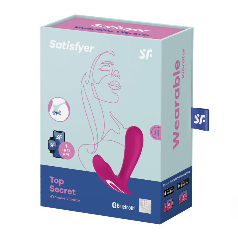 Смарт-вибратор в трусики Satisfyer Top Secret Pink влагалищно-клиторальный, 2 мотора