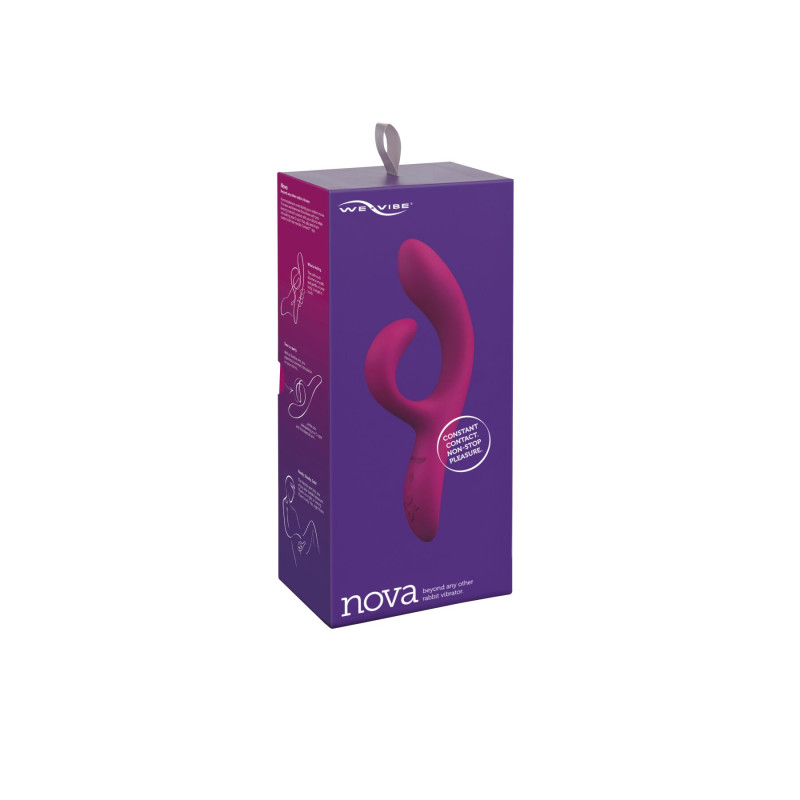 Смарт вібратор-кролик We-Vibe Nova Fuchsia, ергономічний, регульований кут нахилу стовбура Смарт вібратор-кролик We-Vibe Nova Fuchsia, ергономічний, регульований кут нахилу стовбура