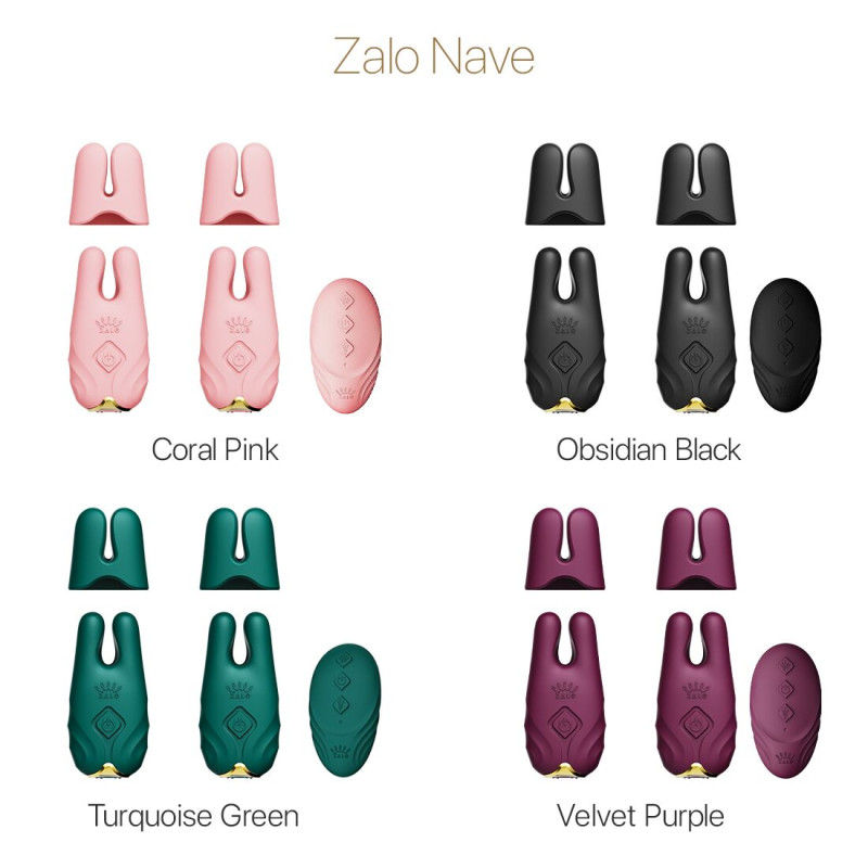 Смарт-вибратор для груди Zalo - Nave Coral Pink, пульт ДУ, работа через приложение Смарт-вибратор для груди Zalo - Nave Coral Pink, пульт ДУ, работа через приложение