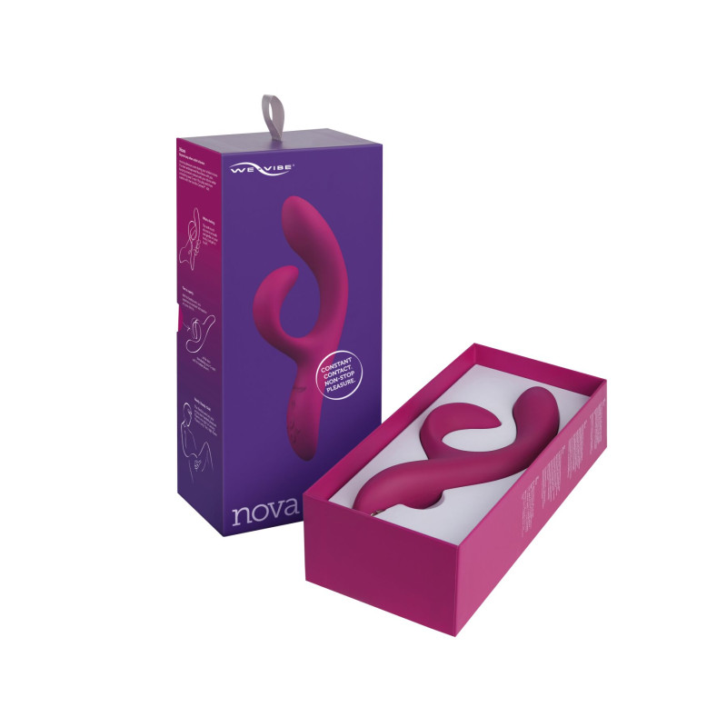 Смарт вібратор-кролик We-Vibe Nova Fuchsia, ергономічний, регульований кут нахилу стовбура Смарт вібратор-кролик We-Vibe Nova Fuchsia, ергономічний, регульований кут нахилу стовбура