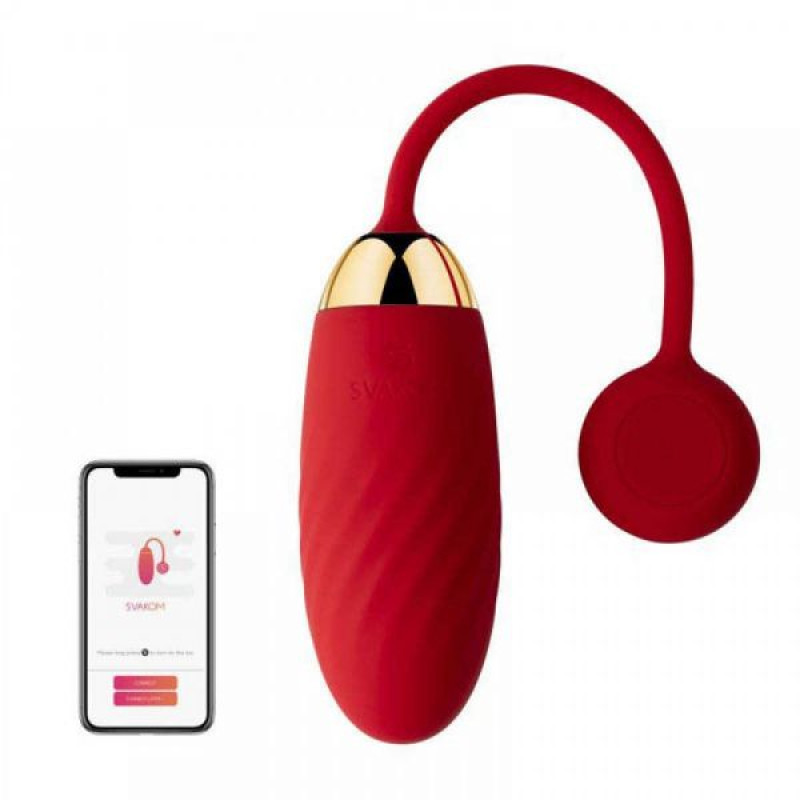 Виброяйцо Svakom Ella Red с функцией управления смартфоном Виброяйцо Svakom Ella Red с функцией управления смартфоном