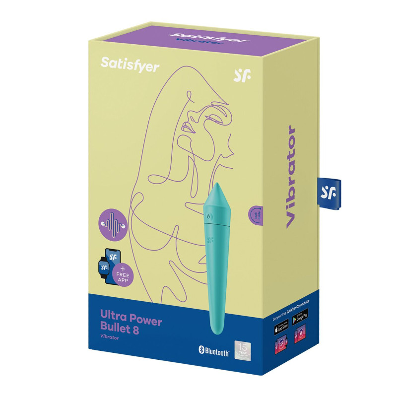 Смарт-минивибратор Satisfyer Ultra Power Bullet 8 Бирюзовый Смарт-минивибратор Satisfyer Ultra Power Bullet 8 Бирюзовый