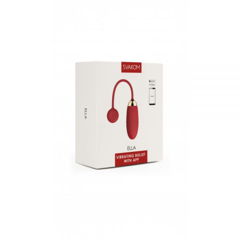 Виброяйцо Svakom Ella Red с функцией управления смартфоном Виброяйцо Svakom Ella Red с функцией управления смартфоном
