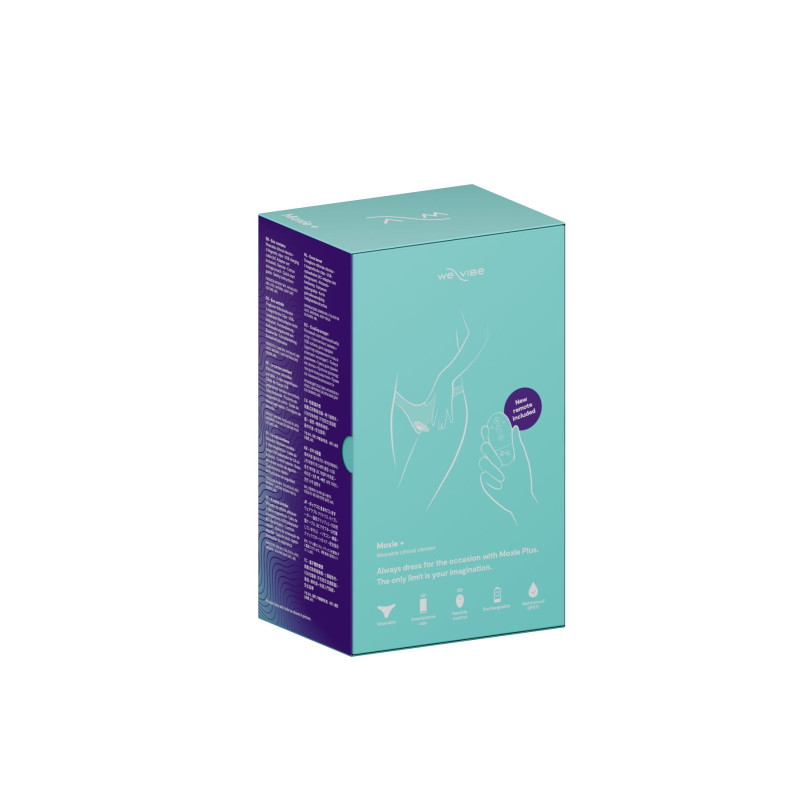 Смарт-вібратор у трусики We-Vibe Moxie+ Aqua, оновлений пульт ДК Смарт-вібратор у трусики We-Vibe Moxie+ Aqua, оновлений пульт ДК