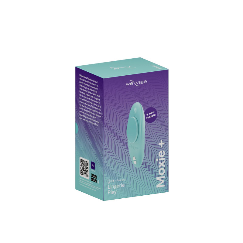 Смарт-вібратор у трусики We-Vibe Moxie+ Aqua, оновлений пульт ДК Смарт-вібратор у трусики We-Vibe Moxie+ Aqua, оновлений пульт ДК