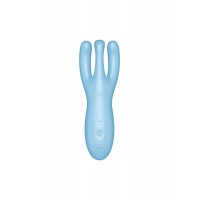 Клиторальный смарт вибратор Satisfyer Threesome 4 Blue с тремя пальчиками