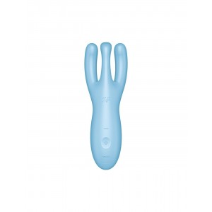 Клиторальный смарт вибратор Satisfyer Threesome 4 Blue с тремя пальчиками