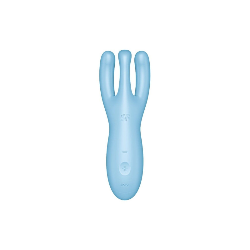 Клиторальный смарт вибратор Satisfyer Threesome 4 Blue с тремя пальчиками Клиторальный смарт вибратор Satisfyer Threesome 4 Blue с тремя пальчиками