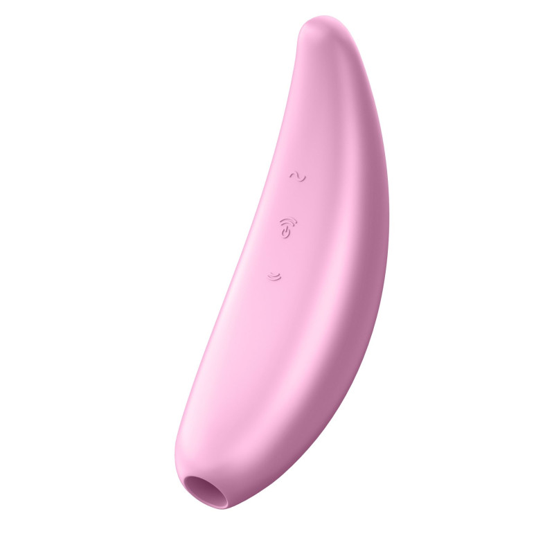 Потужний вакуумний кліторальний стимулятор Satisfyer Curvy 3+ з керуванням через інтернет Потужний вакуумний кліторальний стимулятор Satisfyer Curvy 3+ з керуванням через інтернет