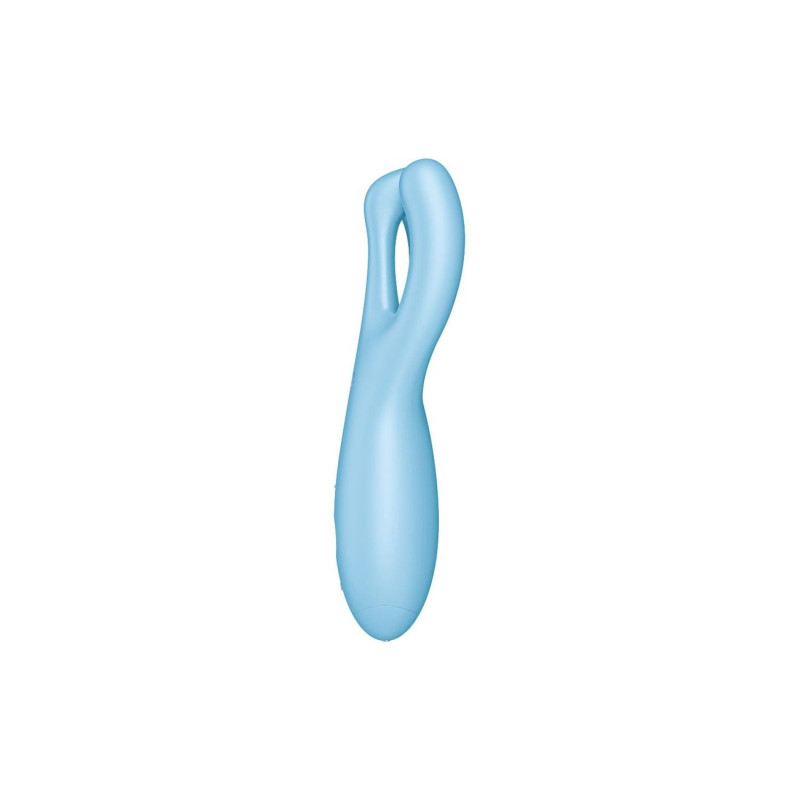 Клиторальный смарт вибратор Satisfyer Threesome 4 Blue с тремя пальчиками Клиторальный смарт вибратор Satisfyer Threesome 4 Blue с тремя пальчиками