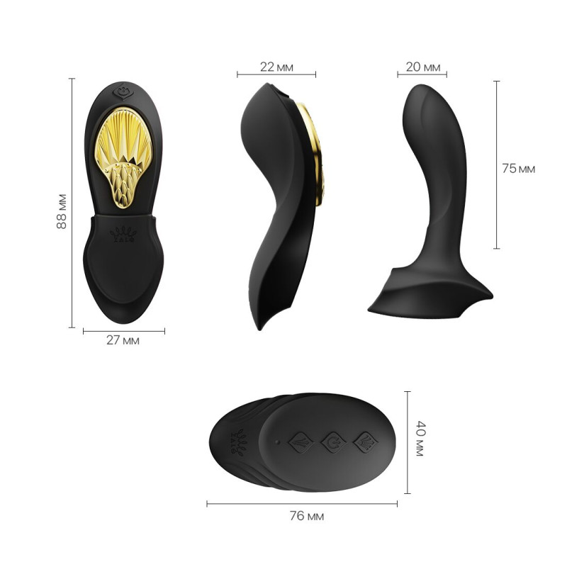 Смарт-вибратор в трусики Zalo - AYA Obsidian Black, насадка и пульт ДУ Смарт-вибратор в трусики Zalo - AYA Obsidian Black, насадка и пульт ДУ