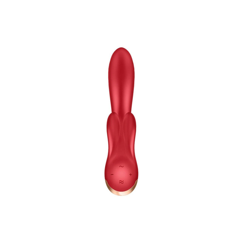 Смарт вібратор кролик із подвійним відростком Satisfyer Double Flex Red