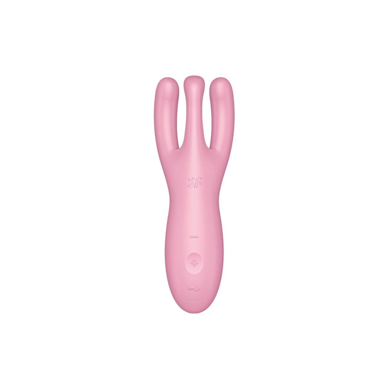 Клиторальный смарт вибратор Satisfyer Threesome 4 Pink с тремя пальчиками Клиторальный смарт вибратор Satisfyer Threesome 4 Pink с тремя пальчиками