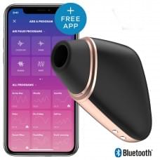 Вакуумный клиторальный стимулятор Satisfyer Love Triangle Черный с управлением через интернет