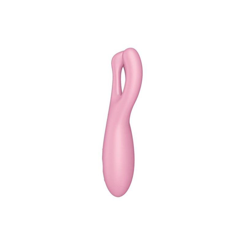 Клиторальный смарт вибратор Satisfyer Threesome 4 Pink с тремя пальчиками Клиторальный смарт вибратор Satisfyer Threesome 4 Pink с тремя пальчиками