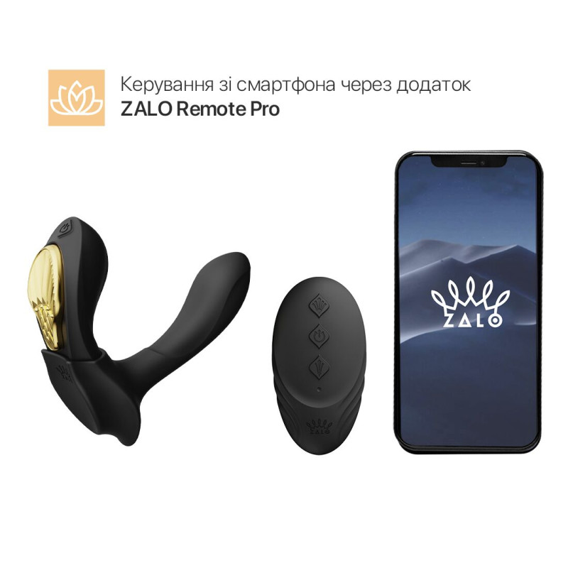 Смарт-вибратор в трусики Zalo - AYA Obsidian Black, насадка и пульт ДУ Смарт-вибратор в трусики Zalo - AYA Obsidian Black, насадка и пульт ДУ