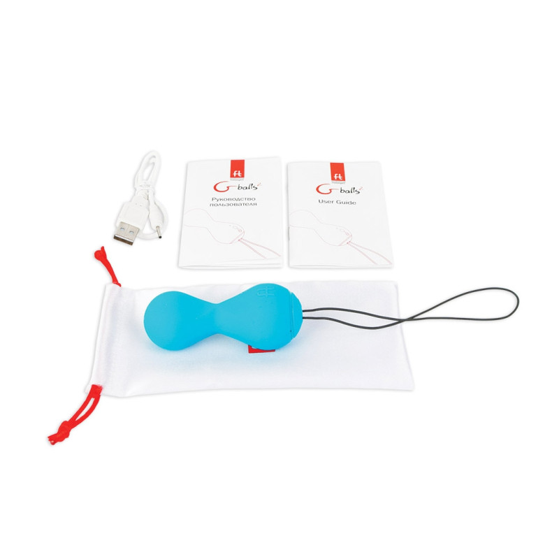 Вагінальні кульки Fun Toys Gballs 2 App Блакитні Вагінальні кульки Fun Toys Gballs 2 App Блакитні