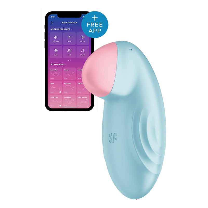 Смарт-вибратор для клитора Satisfyer Tropical Tip Light Blue Смарт-вибратор для клитора Satisfyer Tropical Tip Light Blue
