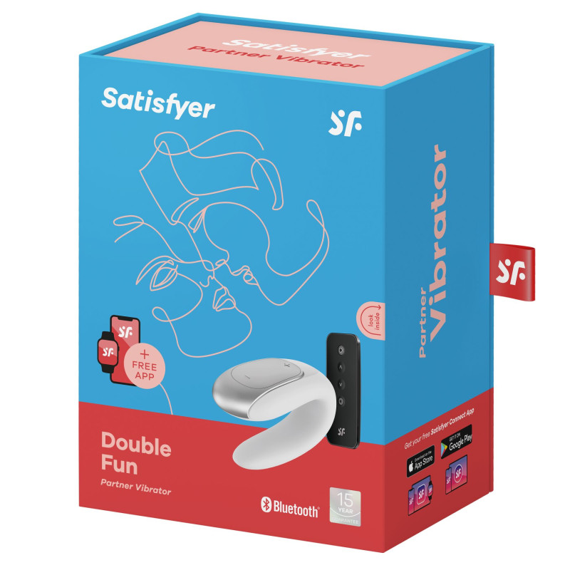 Смарт-вибратор для пар Satisfyer Double Fun Белый Смарт-вибратор для пар Satisfyer Double Fun Белый