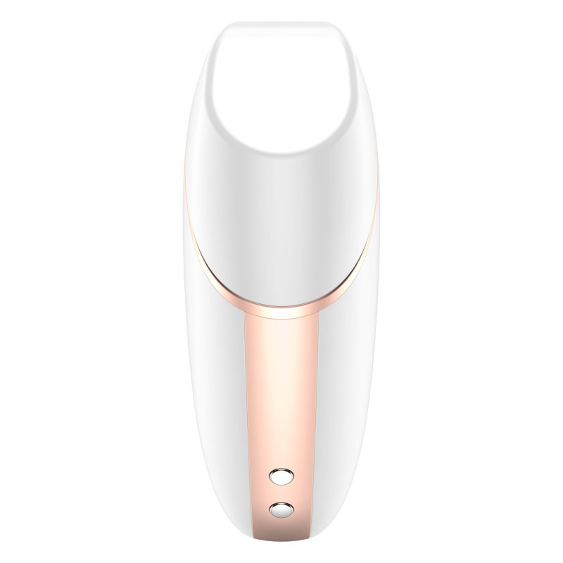 Вакуумний кліторальний стимулятор Satisfyer Love Triangle Білий з керуванням через інтернет Вакуумний кліторальний стимулятор Satisfyer Love Triangle Білий з керуванням через інтернет