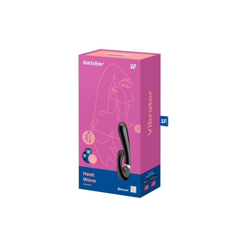 Смарт вибратор-кролик с подогревом Satisfyer Heat Wave Black Смарт вибратор-кролик с подогревом Satisfyer Heat Wave Black