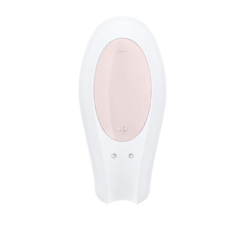 Смарт-вибратор для пар Satisfyer Double Joy Белый с широким клиторальным стимулятором Смарт-вибратор для пар Satisfyer Double Joy Белый с широким клиторальным стимулятором