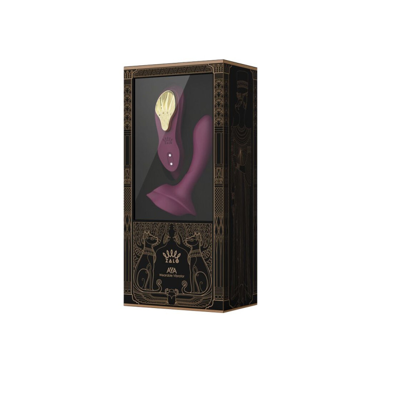 Смарт-вибратор в трусики Zalo - AYA Velvet Purple, насадка и пульт ДУ Смарт-вибратор в трусики Zalo - AYA Velvet Purple, насадка и пульт ДУ