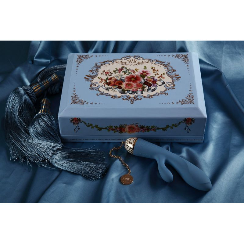 Вибромассажер-кролик с функцией управления со смартфона Zalo Rosalie Голубой Вибромассажер-кролик с функцией управления со смартфона Zalo Rosalie Голубой