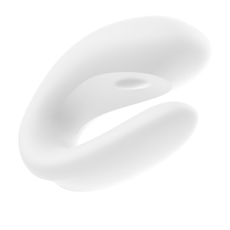 Смарт-вибратор для пар Satisfyer Double Joy Белый с широким клиторальным стимулятором Смарт-вибратор для пар Satisfyer Double Joy Белый с широким клиторальным стимулятором